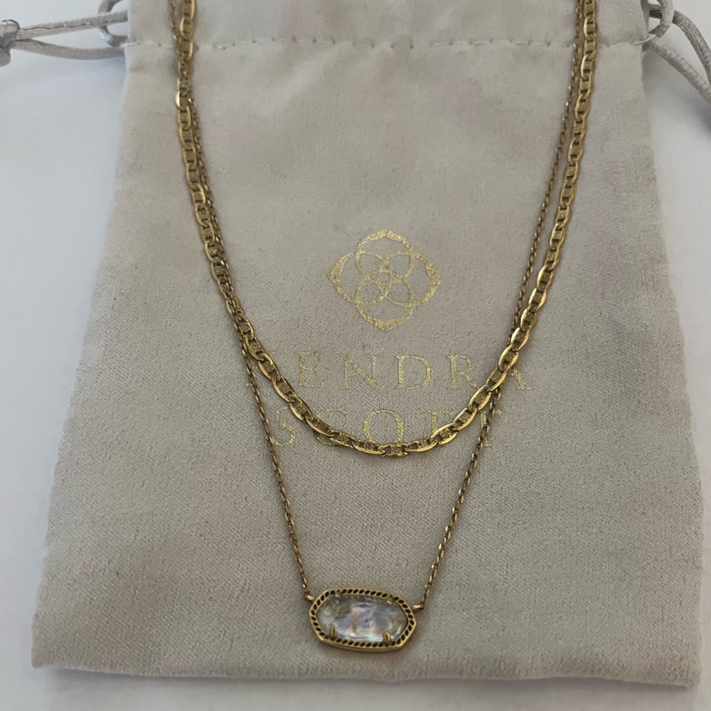 Kendra Scott Vintage Gold Multi Elisa In Iridescent Abalone